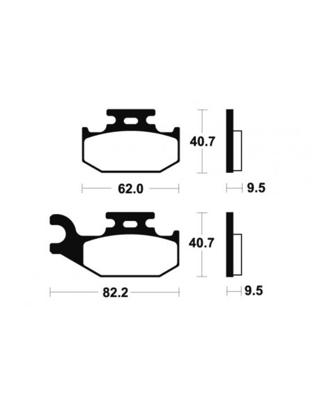 Plaquettes de frein TECNIUM MX/Quad métal fritté - MO267