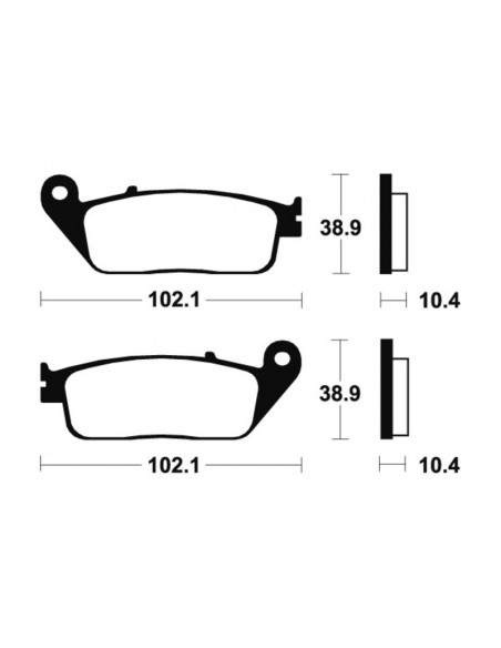 Plaquettes de frein TECNIUM Performance métal fritté - MR154
