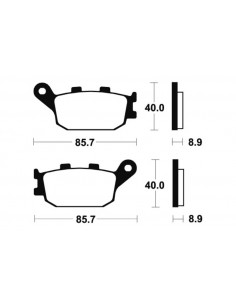 Plaquettes de frein TECNIUM Performance métal fritté - MR157 2