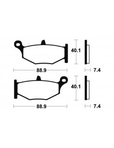 Plaquettes de frein TECNIUM Performance métal fritté - MR333 2