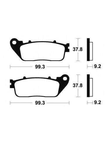 Plaquettes de frein TECNIUM Performance métal fritté - MR362