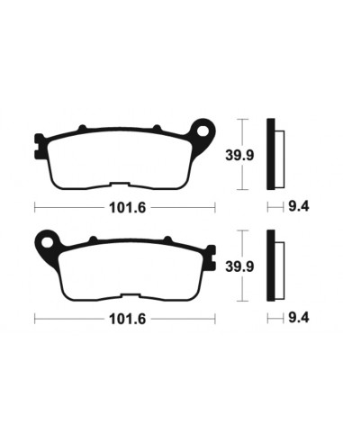 Plaquettes de frein TECNIUM Performance métal fritté - MR392