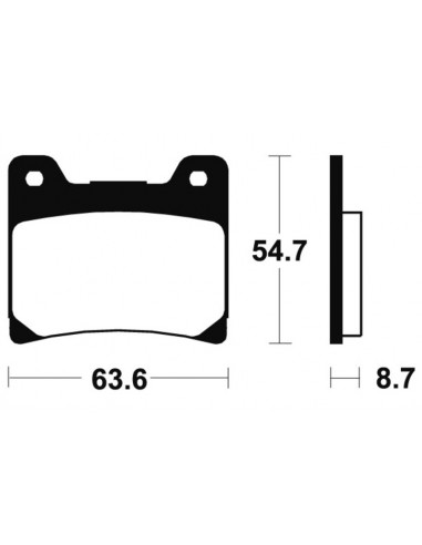 Plaquettes de frein TECNIUM Performance métal fritté - MR55