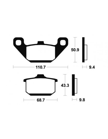 Plaquettes de frein TECNIUM Performance métal fritté - MR57