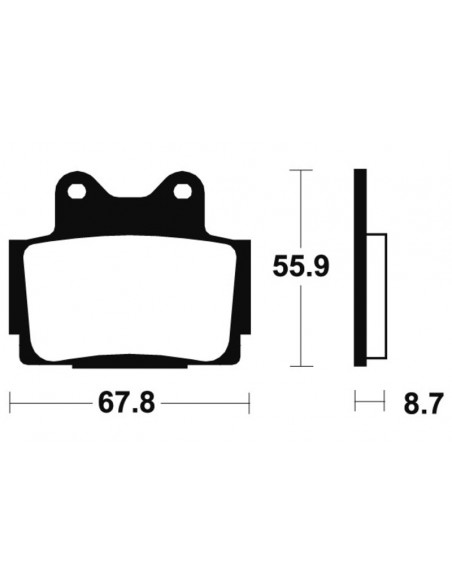 Plaquettes de frein TECNIUM Performance métal fritté - MR70