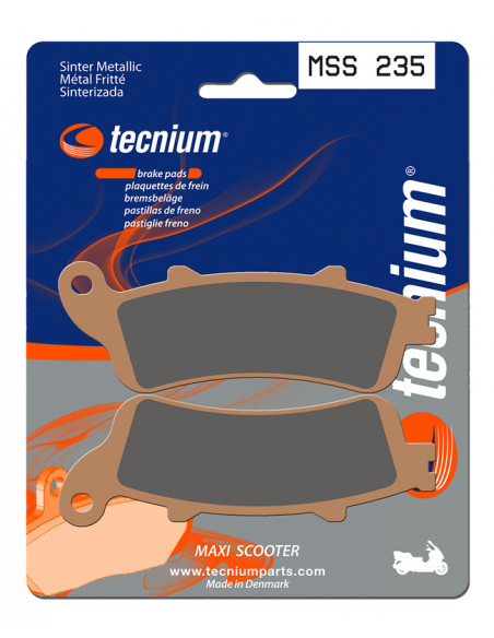 Plaquettes de frein TECNIUM Maxi Scooter métal fritté - MSS235