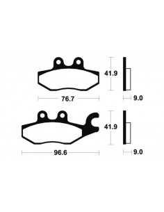 Plaquettes de frein TECNIUM Maxi Scooter métal fritté - MSS318 2