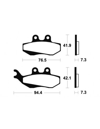 Plaquettes de frein TECNIUM Maxi Scooter métal fritté - MSS189
