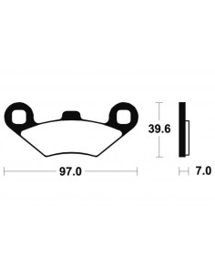 Plaquettes de frein TECNIUM Maxi Scooter métal fritté - MSS216 2