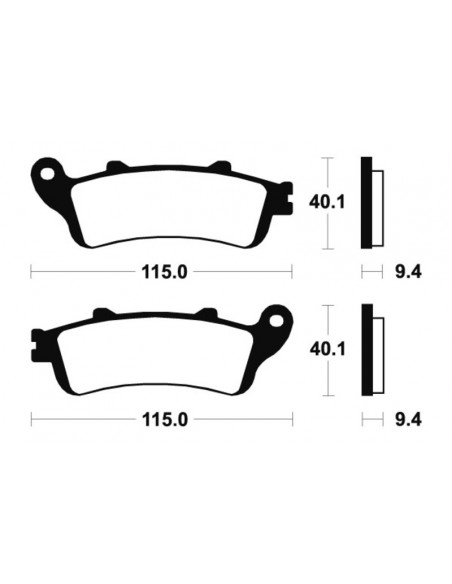 Plaquettes de frein TECNIUM Maxi Scooter métal fritté - MSS222