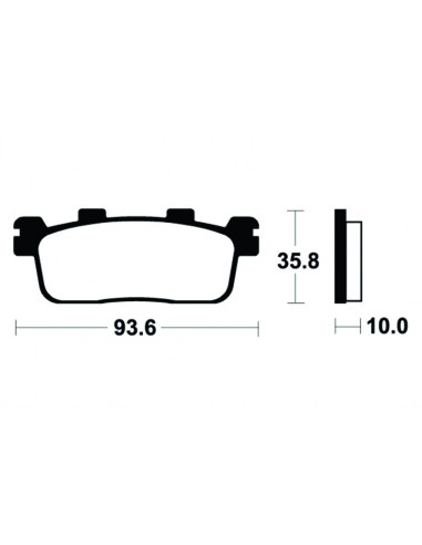 Plaquettes de frein TECNIUM Maxi Scooter métal fritté - MSS363