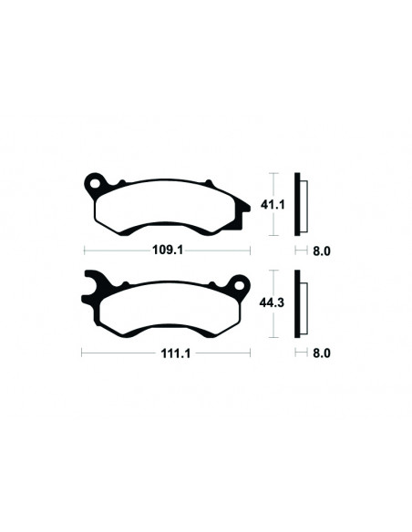 Plaquettes de frein TECNIUM Maxi Scooter métal fritté - MSS373