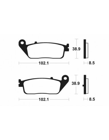 Plaquettes de frein TECNIUM Maxi Scooter métal fritté - MSS383
