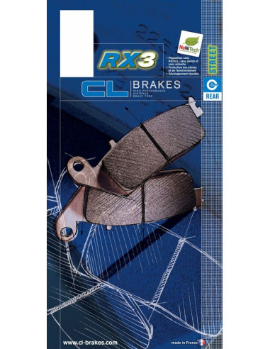 Plaquettes de frein CL BRAKES Route métal fritté - 2283RX3