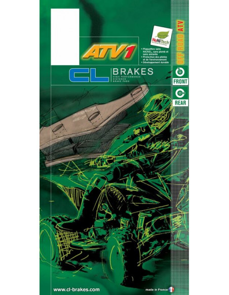 Plaquettes de frein CL BRAKES Quad métal fritté - 1102ATV1