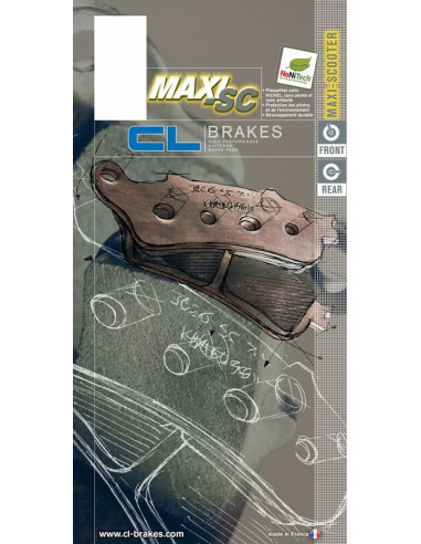Plaquettes de frein CL BRAKES Maxi Scooter métal fritté - 3028MSC