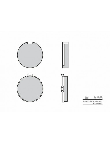 Plaquettes de frein BREMBO route carbone céramique - 07GR6319