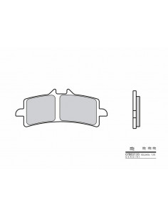 Plaquettes de frein BREMBO route métal fritté - 07BB37SA