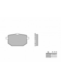 Plaquettes de frein BREMBO route carbone céramique - 07YA1809