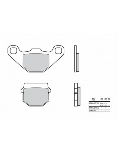 Plaquettes de frein BREMBO route carbone céramique - 07KA0717