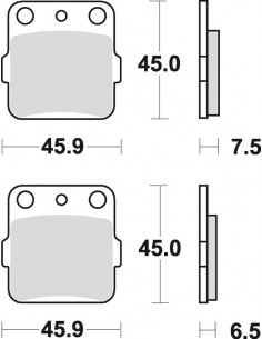 Plaquettes de frein BRAKING Off-Road/Quad métal fritté - 686CM44