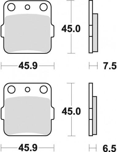 Plaquettes de frein BRAKING Off-Road/Quad métal fritté - 686CM44
