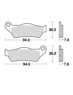 Plaquettes de frein BRAKING Off-Road métal fritté - 746CM46