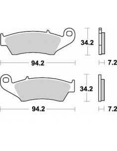 Plaquettes de frein BRAKING Off-Road métal fritté - 772CM46