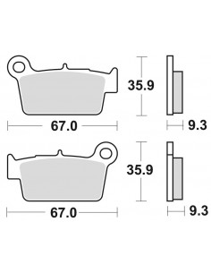 Plaquettes de frein BRAKING Off-Road/Quad métal fritté - 890CM44