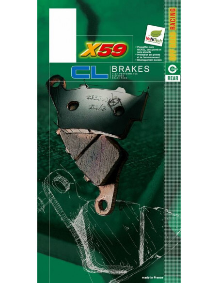 Plaquettes de frein CL BRAKES Off-Road métal fritté - 2306X59