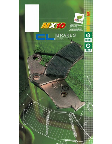 Plaquettes de frein CL BRAKES Off-Road métal fritté - 1243MX10