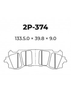 Plaquettes de frein NISSIN route /Off-Road métal fritté - 2P-374ST