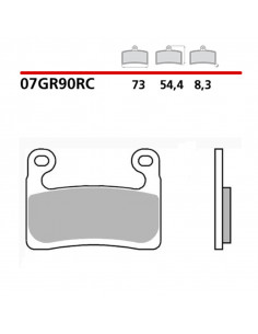 Plaquettes de frein BREMBO racing carbone-céramique - 07GR90RC