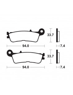 Plaquettes de frein TECNIUM MX/ATV métal fritté - MOR465