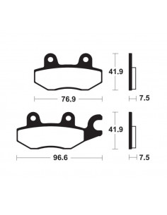 Plaquettes de frein TECNIUM métal fritté - MF455 