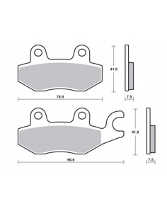 Plaquettes de frein TECNIUM Professional Racing métal fritté - MSR455