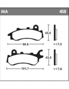 Plaquettes de frein TECNIUM - MA458