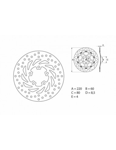 Disque de frein BREMBO Oro fixe - 68B40732