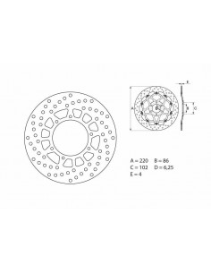 Disque de frein BREMBO Oro fixe - 68B40742