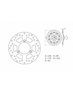 Disque de frein BREMBO Oro fixe - 68B40770