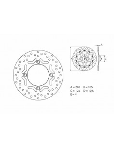 Disque de frein BREMBO Oro fixe - 68B40775