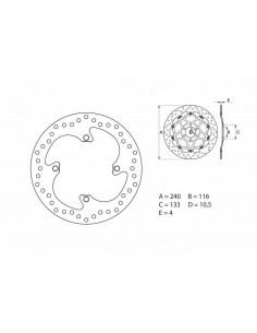 Disque de frein BREMBO Oro fixe - 68B40782