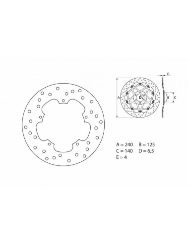 Disque de frein BREMBO Oro fixe - 68B40776