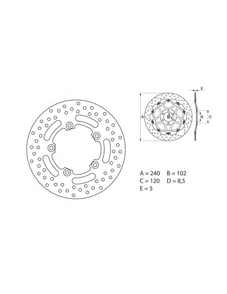 Disque de frein BREMBO Oro fixe - 68B40760