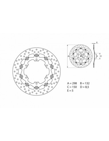 Disque de frein BREMBO Oro flottant - 78B40830