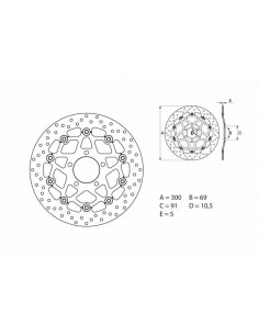 Disque de frein BREMBO Oro flottant - 78B40842