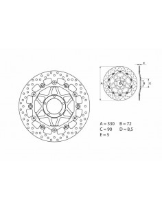 Disque de frein BREMBO Oro flottant - 78B40890