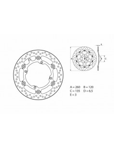 Disque de frein BREMBO Oro flottant - 78B40814