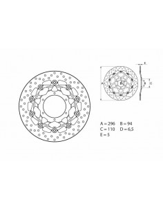 Disque de frein BREMBO Oro flottant - 78B40824