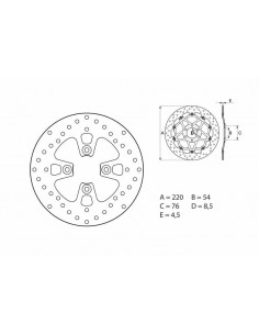 Disque de frein BREMBO Oro fixe - 68B407G3